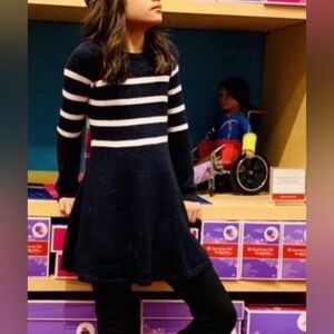 ABERCROMBIE KIDS SIZE 13/14 L navy SWEATER DRESS